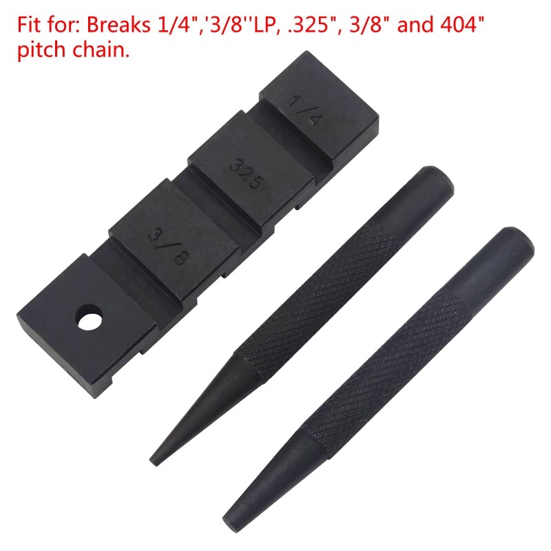 3pcs Pocket Chainsaw Chain Punch Breaker, Chainsaw Chain repair Tools Set R9UF