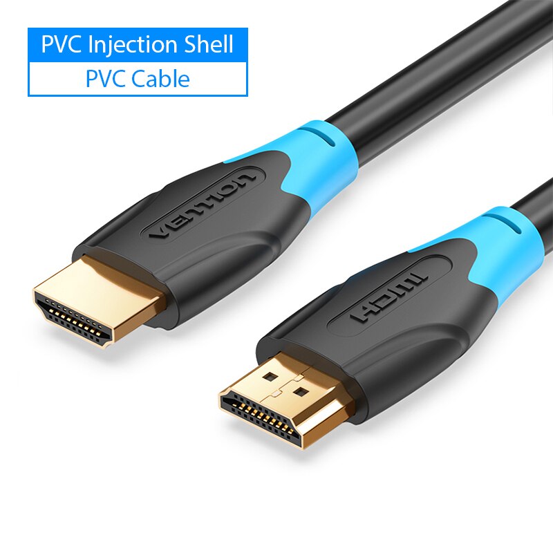 Vention HDMI Cable 4K HDMI to HDMI 2.0 Cable Cord for PS4 Apple TV 4K Splitter Switch Box Extender 60Hz Video Cabo Cable HDMI 5m: Black AAC / 5m