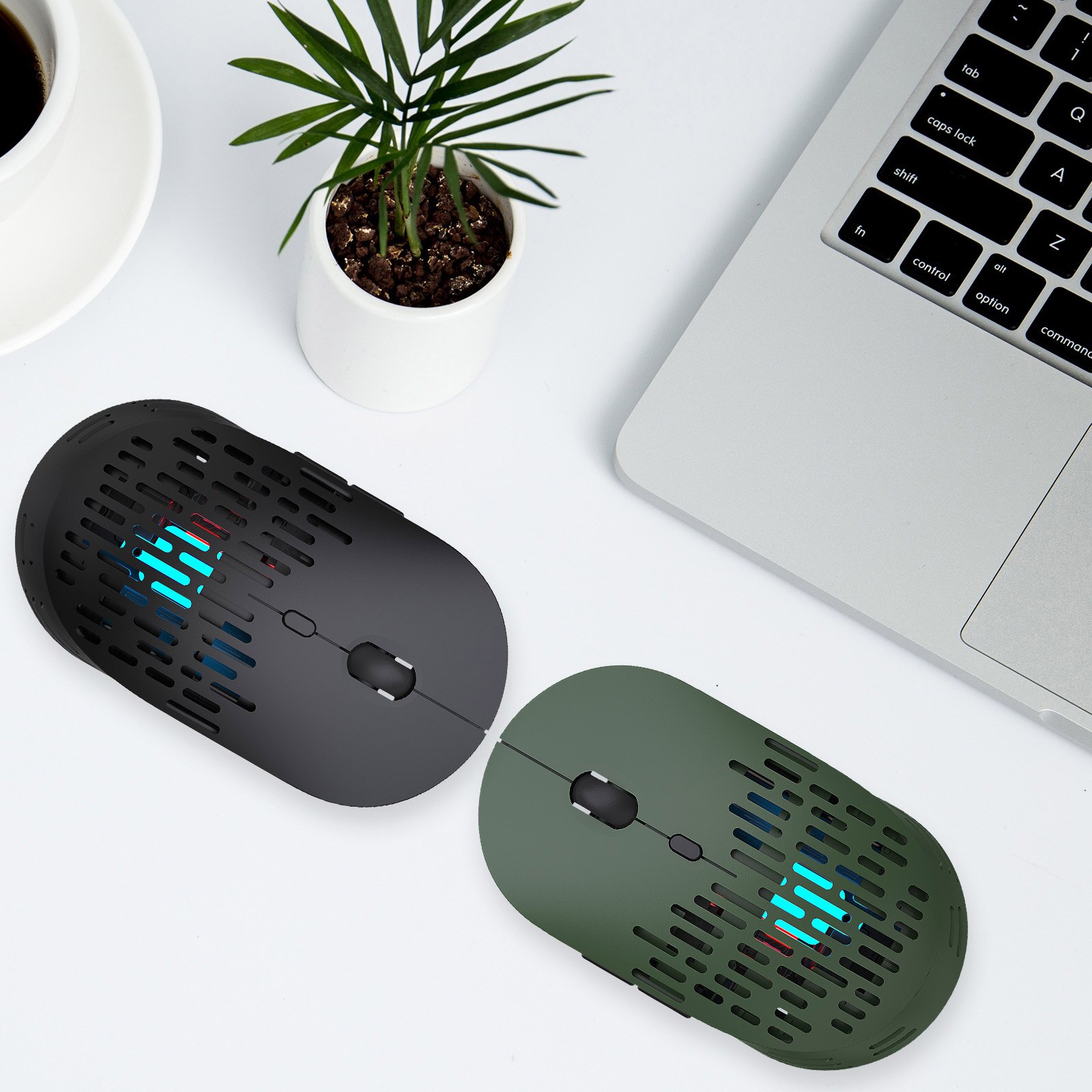 Laptop Computer Ergonomic Mice Silent 2.4G Wireless Mouse RGB LED Backlit Office Notebook Mice Mouse Pro Gamer