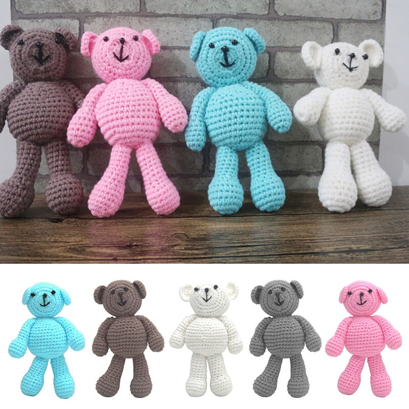 Top Baby Newborn Girls Boys Crochet Knit Bear Photography Prop Photo Toy Cute