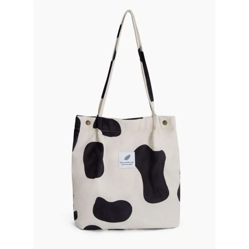 Bolso de hombro de pana Canva, bolso de mano artístico versátil transfronterizo, , portador de campus de estilo coreano: Marrón claro