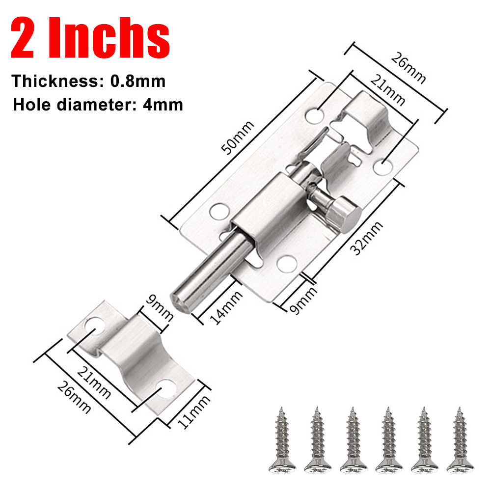 Roestvrij Stalen Deur Veiligheidsslot Gesp Raam Klink Zware Verdikte Schuifpoort Toren Bouten Klink Catch Home Hardware: 2.75 inch / Brons