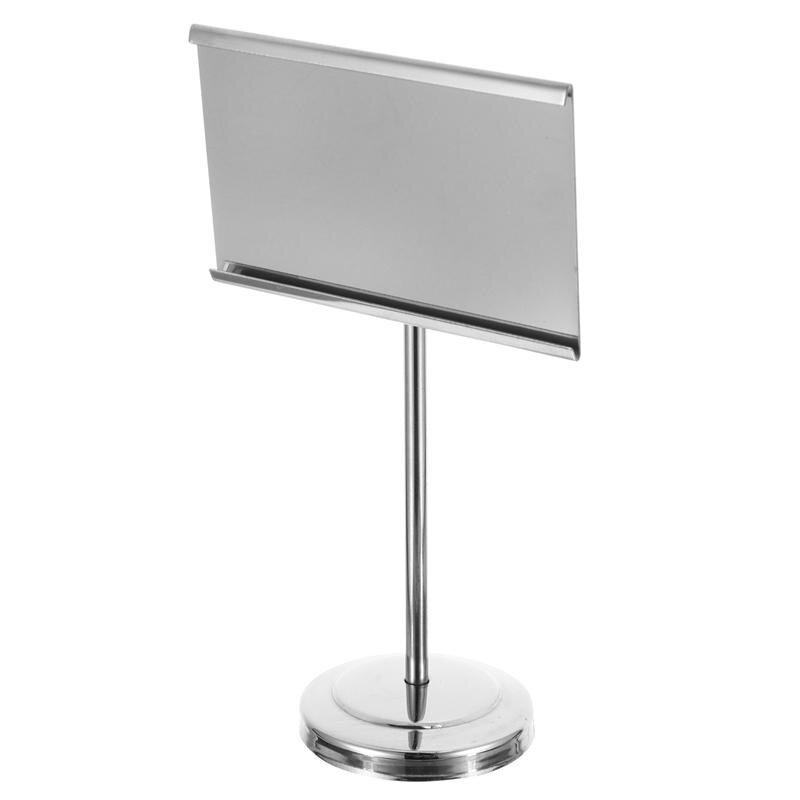 1Pc Rvs Menu Stand Stabiele Tafel Nummer Staan Voor Hotel Restaurant Nummer Plaat Houder Visitekaartje Menu Houder