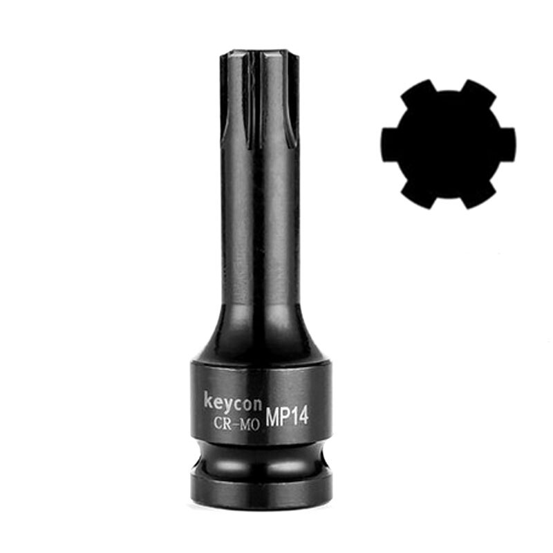 One Pcs 1/2" Universal Air Socket Adopter Torx Bit Socket Drive Star Bit MP6-MP14 Bicycle Auto Repair Wrench Tool