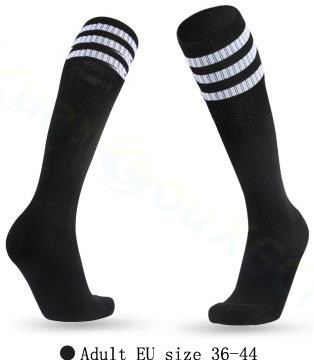 1pairs Sports Socks Knee Legging Stockings Soccer Baseball Football Men Women long Socks Cheerleaders stage performance socks: black / adults over1.4meters