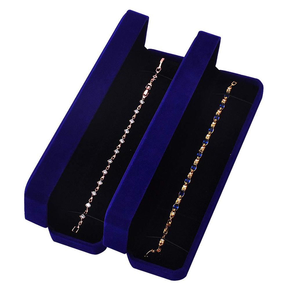 Deluxe Elegante Lange Kette Halskette Fall Display Armband Halter Halskette Halter Schmuck Lagerung Organizer Verpackung Box