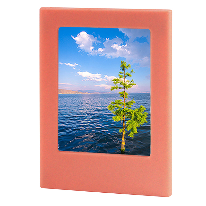 Magnet-Fotorahmen, 7,6 cm, für Fujifilm Instax Mini, Film, Fotopapierrahmen für Fujifilm Mini 12/11/9/Evo Kamera, Film-Farbrahmen: Orange