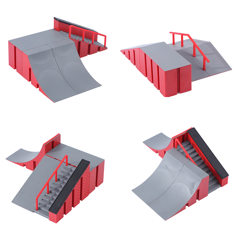 Finger Skate Park Kit Ramp Parts with 1 Finger Skateboard Mini Scooter Toys finger skateboard suit