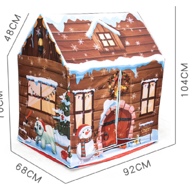 Agnicy freundlicher Spielen Haus Spielzeug Innen Baby Prinzessin Zelt Weihnachten Haus Süße Haus Ebene Haus Zirkus Haus Feuer Lkw Haus: Christmas haus