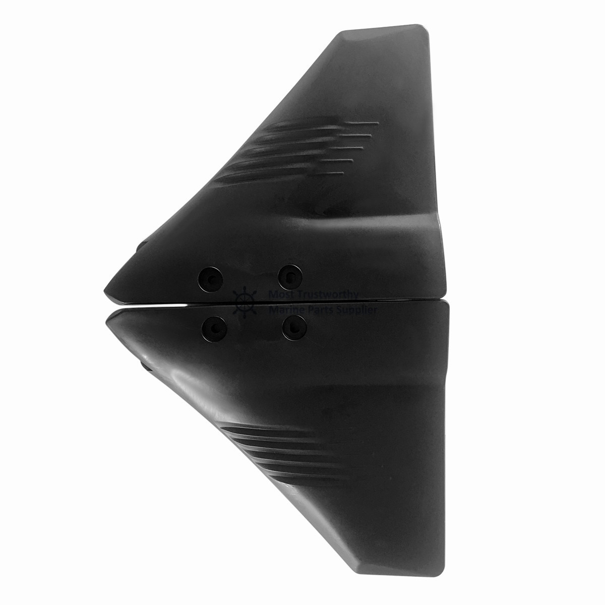 Hydrofoil Fin Stabilizer Outboards Sterndrives 2 Pieces Black Boat