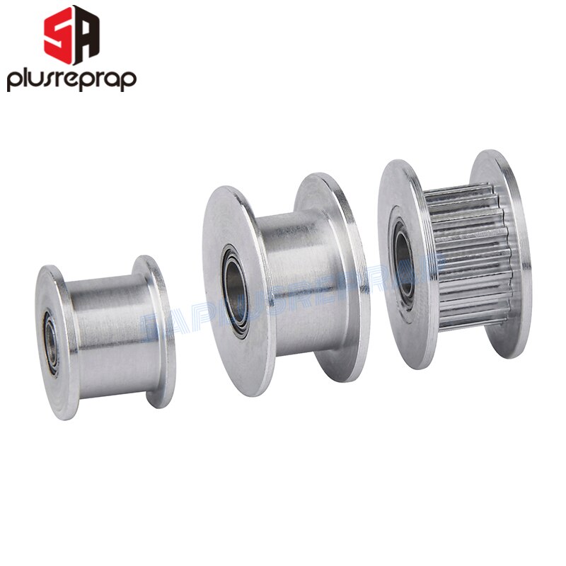 10PCS GT2 Idler Timing Pulley 16-tooth 20-Teeth with 3mm or 5mm Bore with Bearings for 3D Printer Parts Timing Belt 6mm 10mm