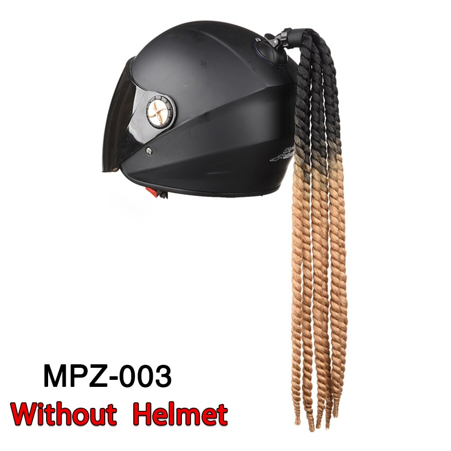 Casque de moto à tresses, queue de cheval tressée, pour Motocross, accessoires de décoration de cheveux: mpz-003