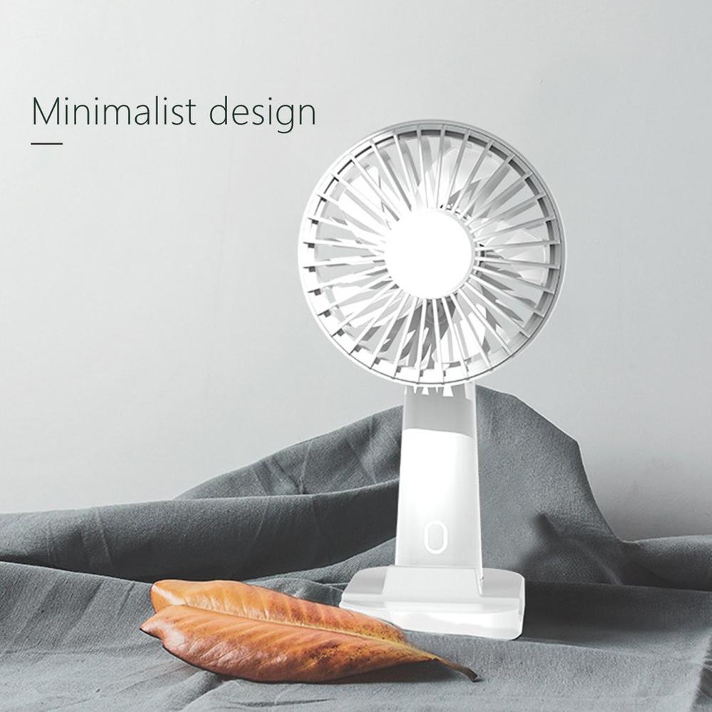 Handheld Usb Opladen Multi-Hoek Gratis Aanpassing Ventilator Draagbare Kleine Ventilator Met Mobiele Telefoon Stand Functie