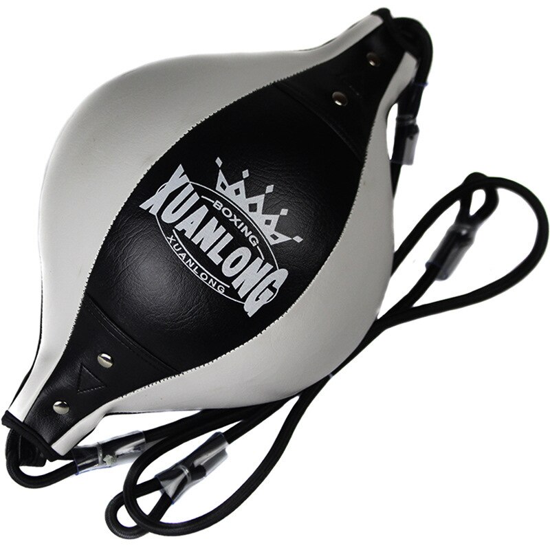 PU Leder Doppel Ende Bodybuilding Boxen Geschwindigkeit Ball Boxsack Professionelle Erwachsene Fitnessraum Birne Mit Inflator Fitness Ausrügestochen