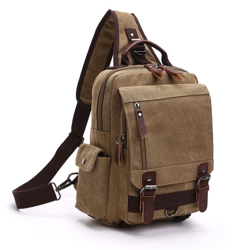 Scione hommes poitrine sac décontracté voyage sac à main Messenger sacs femmes femme bandoulière sac à bandoulière petit bolsas mujer: Kaki