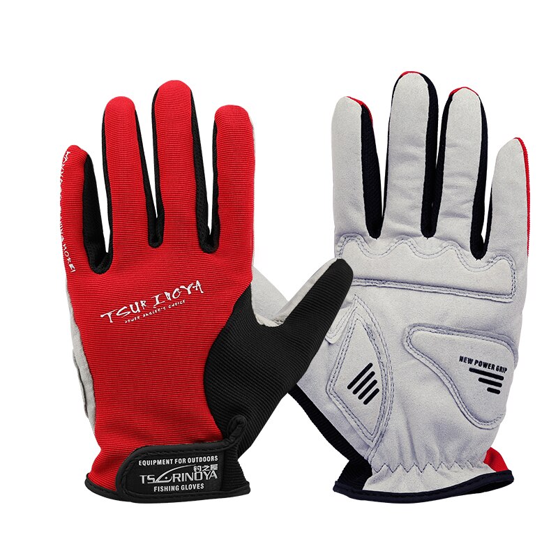 TSURINOYA, guantes de señuelo de pesca de dedo completo, antideslizantes, para ciclismo , guantes protectores deportivos para exteriores: red