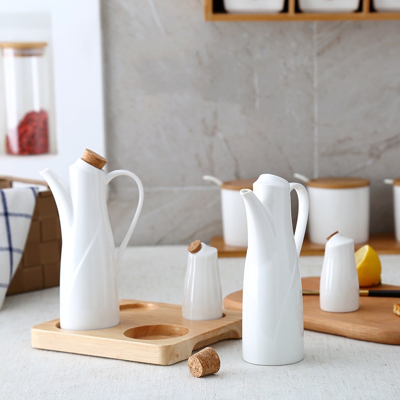 Bouteille de Sauce soja en céramique | Bouteille de vinaigre, ustensile de cuisine, pot à huile, tasse d'huile d'art, Pots de vinaigre, salière de cuisine