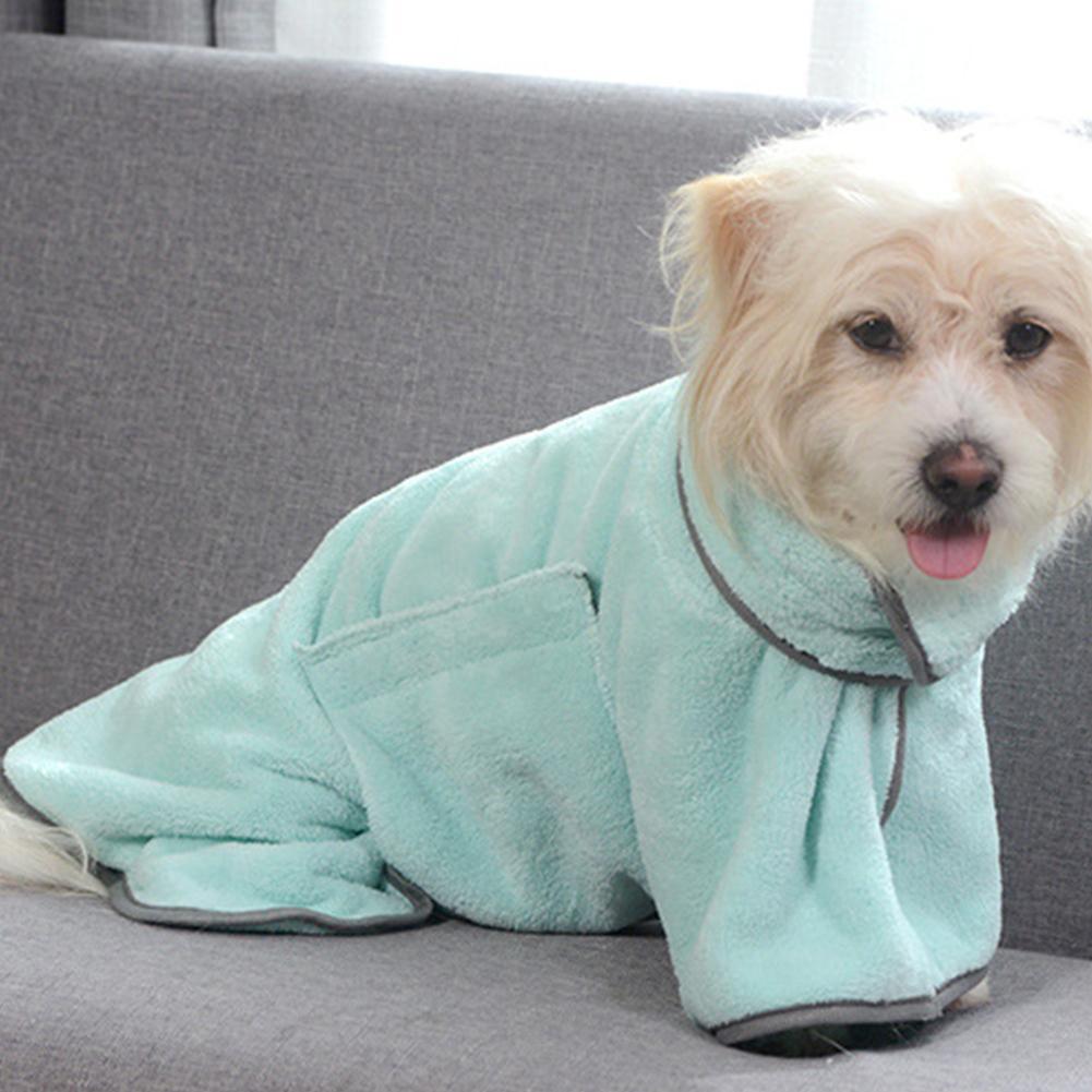 Manteau de séchage en microfibre réglable pour chien, Super absorbant, , serviette de bain pour animaux de compagnie, fournitures de bain luxueuses, doux, A7C6