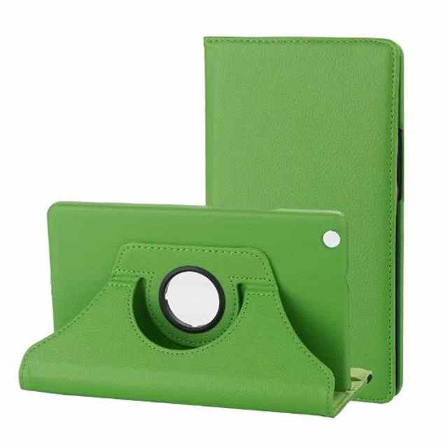 360 Degree Rotating PU Leather Case for Huawei MediaPad M3 Lite 8 CPN-L09/W09 8.0" Tablet Funda Cover Shell+Screen Film+Pen: Green