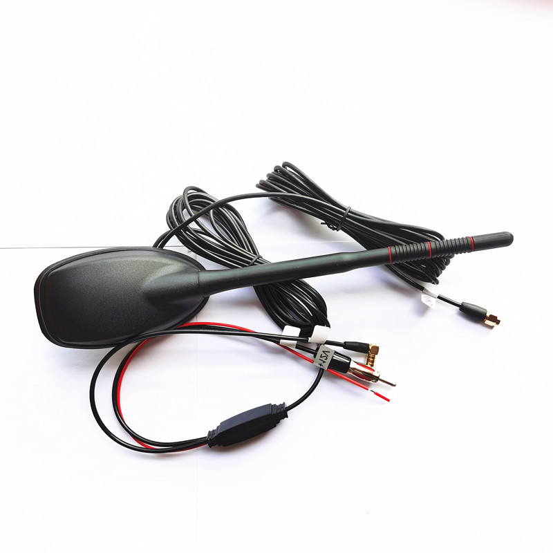 Multi-functional DAB DAB+GPS FM/AM Antenna Car Digital Radio Amplified Aerial Roof Mount Shark Fin Antenna: Default Title