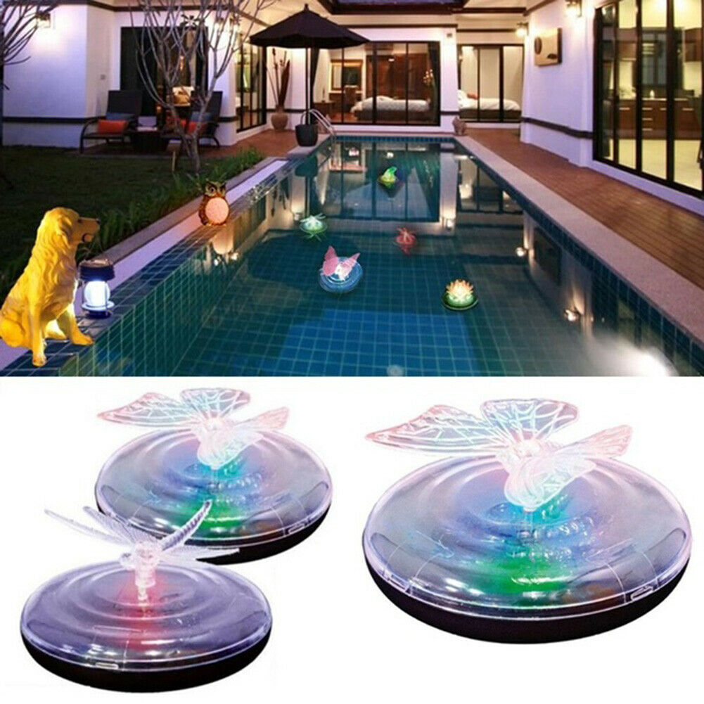 Solar Led Float Lamp Rgb Kleur Veranderen Vlinder/Dragonfly Shape Outdoor Tuin Zwembad Fontein Zwembad Water Licht