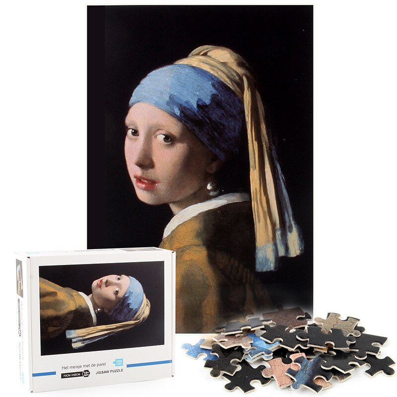 Starry Night Puzzel 1000 Stuk Puzzels Voor Volwassenen: Girl with pearls