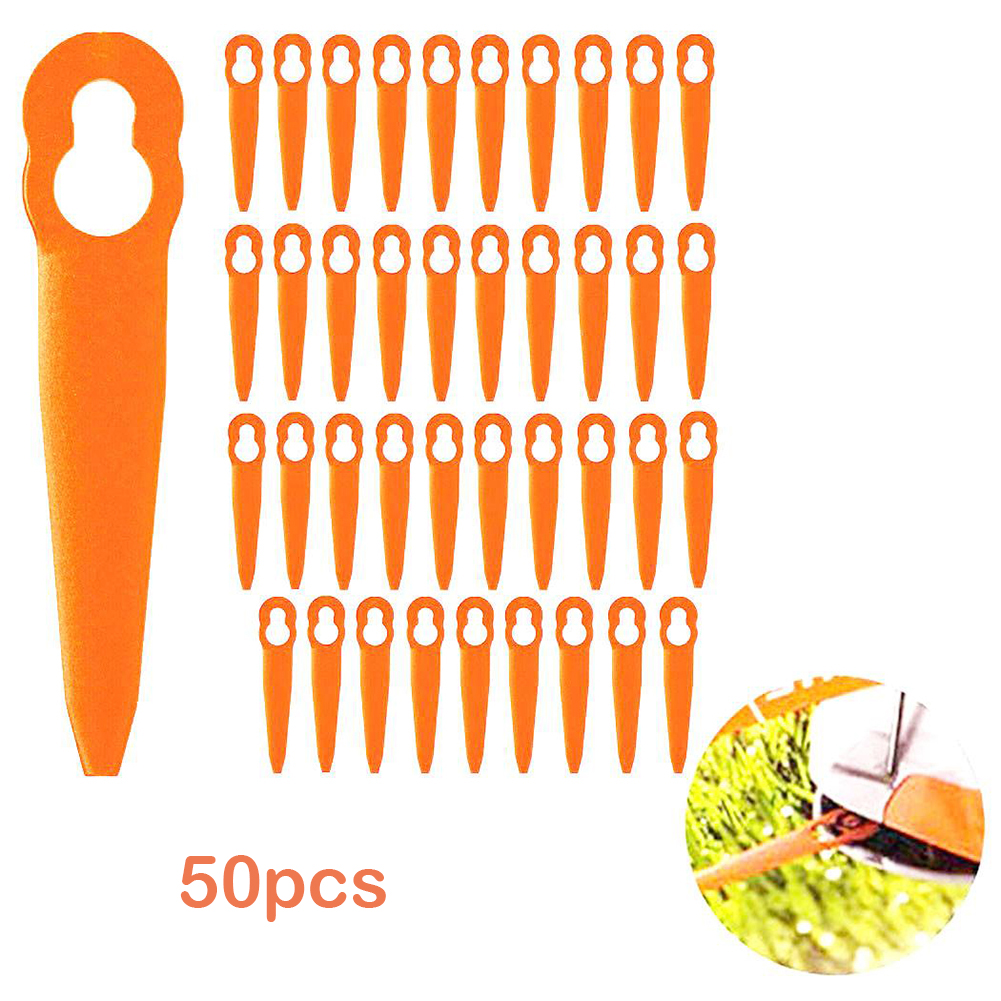 50 Stuks Plastic Messen Voor Stihl Fsa 45 Draadloze Grastrimmer Maaikoppen Voor Grasmaaier Vervangende Plastic Messen