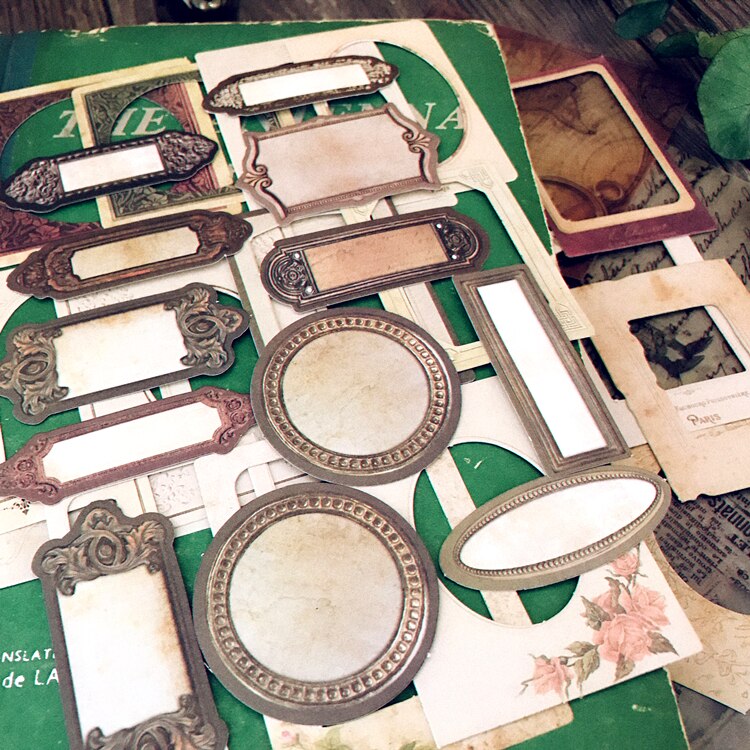 Marco de papel para álbum DIY, diario de basura, planificador diario, manualidades creativas, papel decorativo para álbum de recortes, 29 Uds.