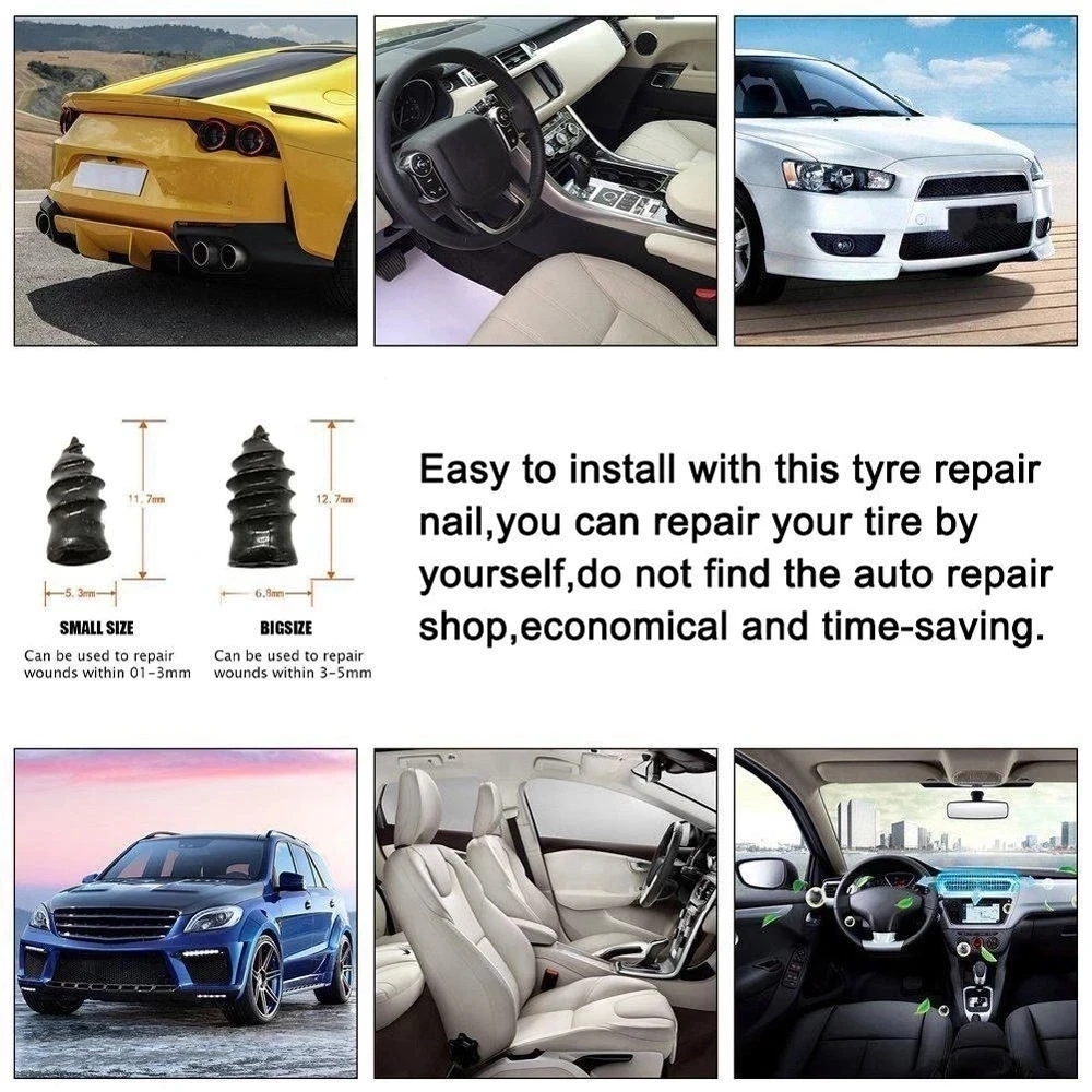 Vakuum Auto Reifen Reparatur Gummi Nagel einstellen Reifen Schrauben schlauchlos Reparatur Werkzeug Bausatz für Motorrad Lkw