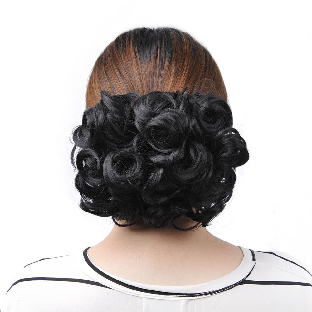 Oubeca Short Messy Curly Hair Buns Extensions Easy Stretch Hair Combs Scrunchie Chignon Clip In Ponytail Extensions For Women: #1