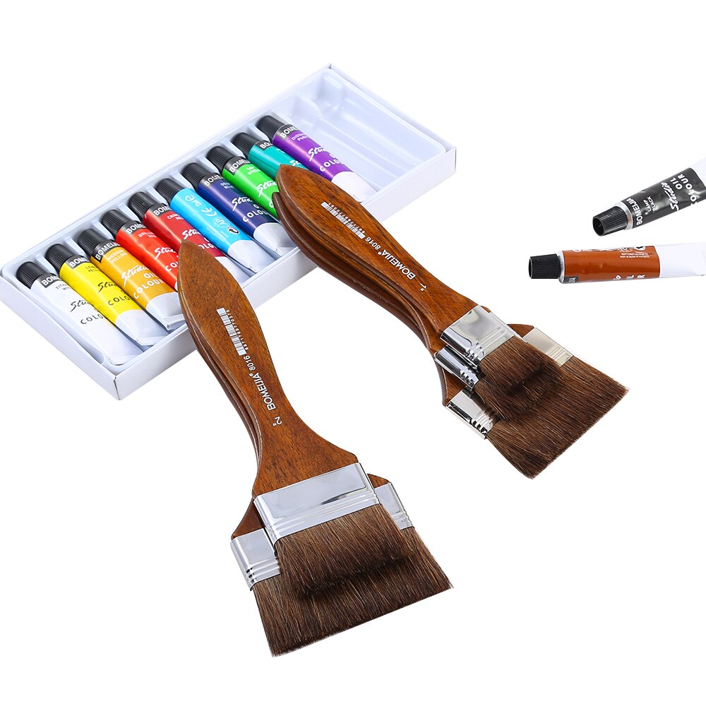 1Pc Paint Brushes Acrylic DIY Graffiti Brush Set For Artist Oil Scrubbing Brush School Drawing Paint Stationery Supplies