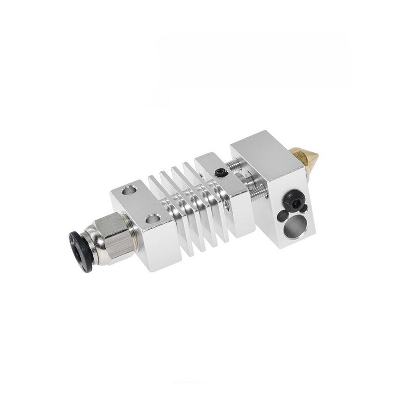 Hotend Extruder Kit Lange Afstand V6 Extrusie 12V/24V 50W J-Head Warmte Breken Keel 1.75 Mm Voor Ender 3 CR10 CR-10S Printer: Silver j-head