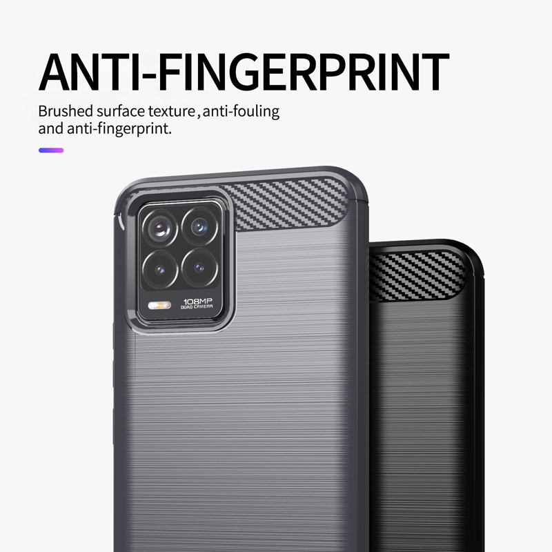 For Realme 8 Pro Case Fiber Carbon Shockproof Soft Silicone Bumper Cover for Realme 8 For Realme 7 Realme 7 Pro Realme C21 C17