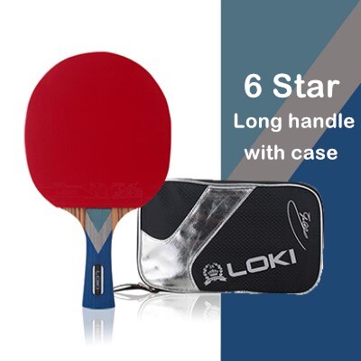 Loki 5/6/7 estrela raquete de ping pong profissional ofensiva lâmina carbono raquete de tênis mesa bat paddle com ittf aprovado borracha: 6 Star FL