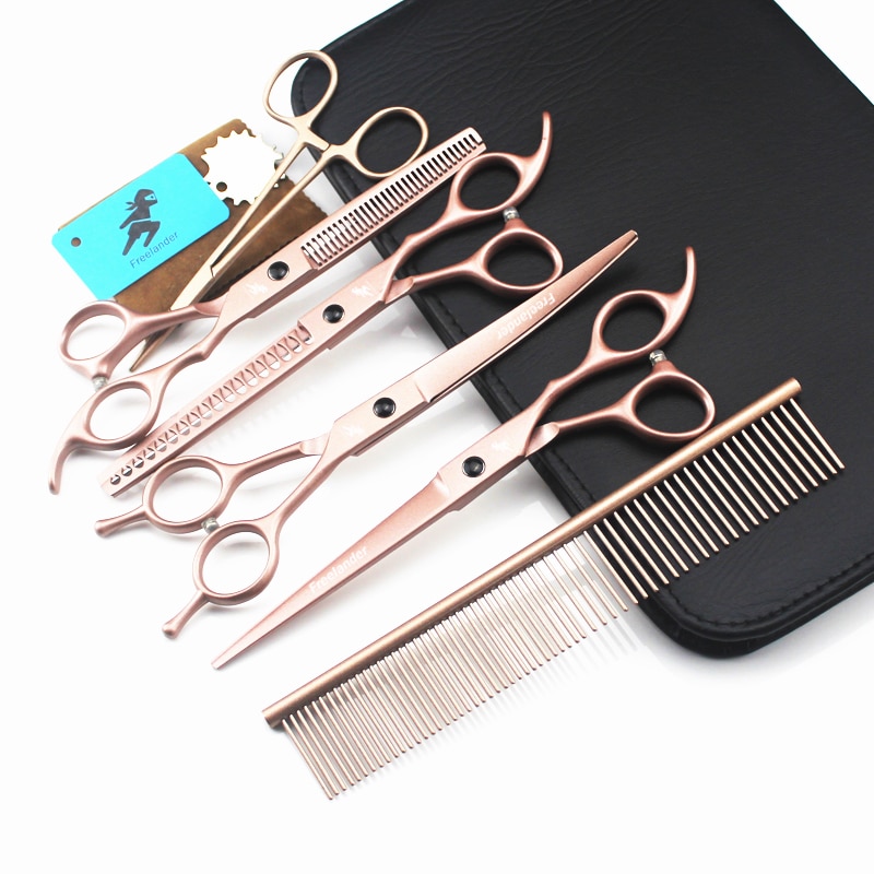Hairdressing Scissors 7 Inch Gold Hair Salon Hair accessories Hair Set hairdressing shears