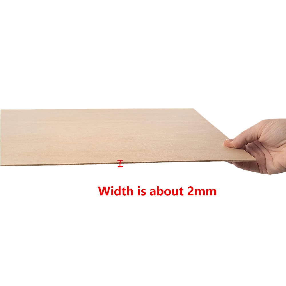 5 szt. DIY Rzemiosło Prostokątna Płyta Drewniana Naturalna 2mm Gruba Lite Drewno element Pomoc Dydaktyczna Rękodzieło Materiał Dekoracja Domu