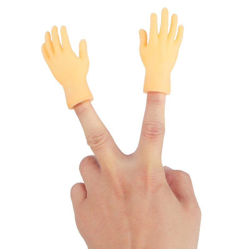 Guantes de dedo pequeño de juguete de masaje, mano humana falsa para gato, accesorios de broma