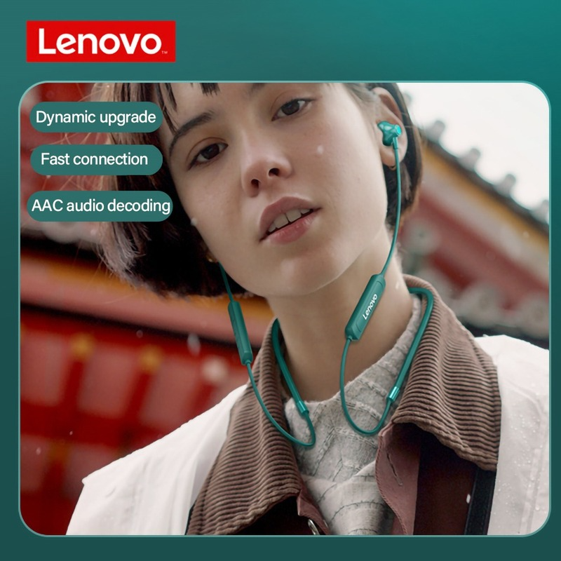 Lenovo SH1 bezprzewodowe słuchawki Bluetooth 5.0 słuchawki z pałąkiem na kark dźwięk HIFI sportowy magnetyczny zestaw słuchawkowy IPX5 wodoodporne słuchawki douszne z mikrofonem