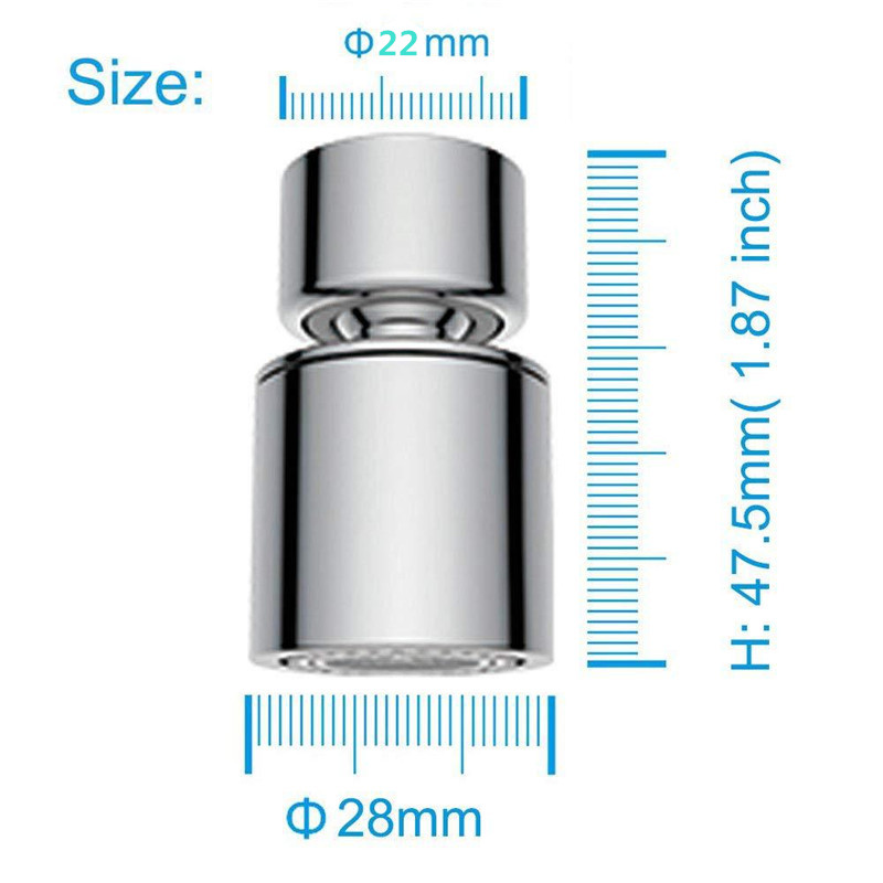 Kitchen Sink Aerator ABS/Copper Big Angle Swivel Faucet 2 Function Faucet Accessories Tip Filter Foamer Aerators: Singal ball female