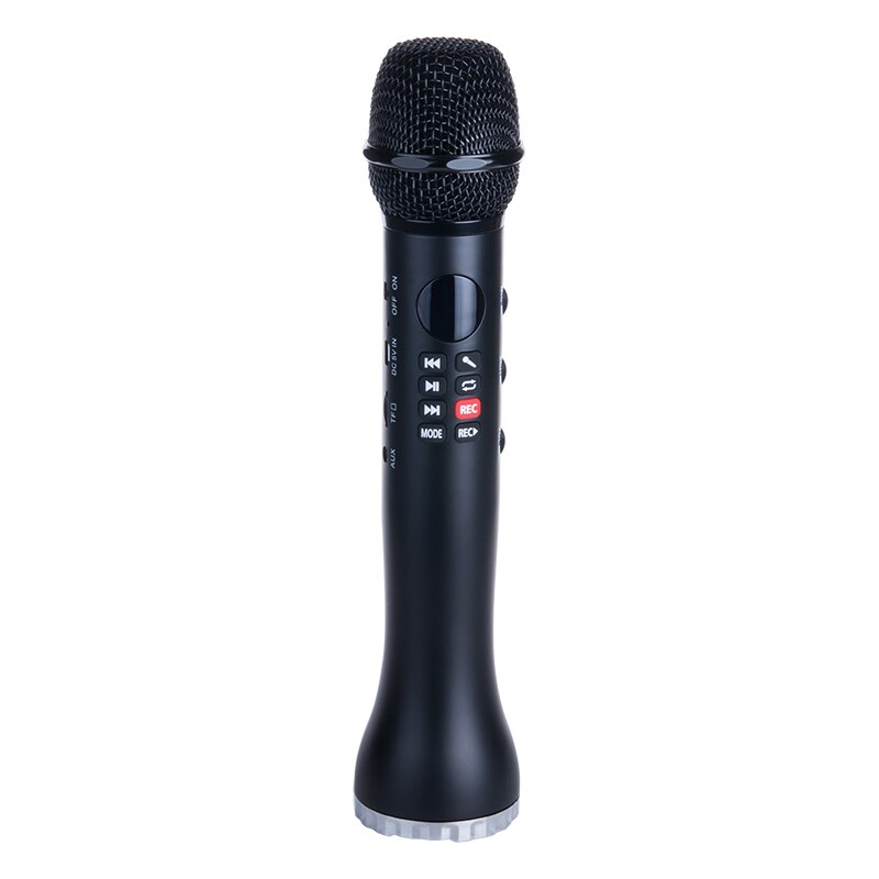 Professionele Karaoke Microfoon 3 In 1 Opname Draadloze Speaker Met Bluetooth Voor Telefoon Foripad Condensator Microfoon Microfon: black