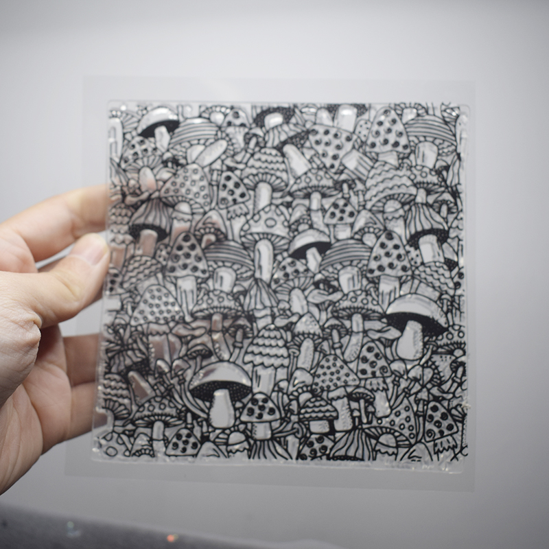 Ceramika narzędzie tekstura pieczęć robić wytłaczania arkusze śliczne Mashroom wzór glina polimerowa narzędzie tłoczenie szablon mata robić biżuterii ceramicznej