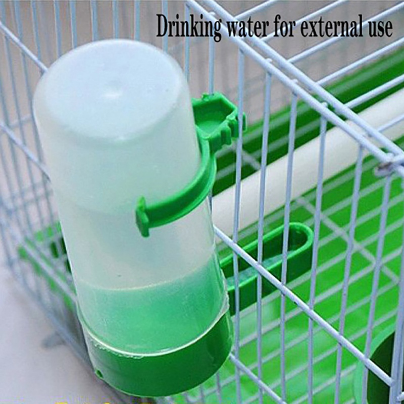 Alimentador de bebedero de agua para pájaros con Clip, botella dispensadora de suministros para pájaros, cuencos para mascotas, jaula para loros, 2 uds.