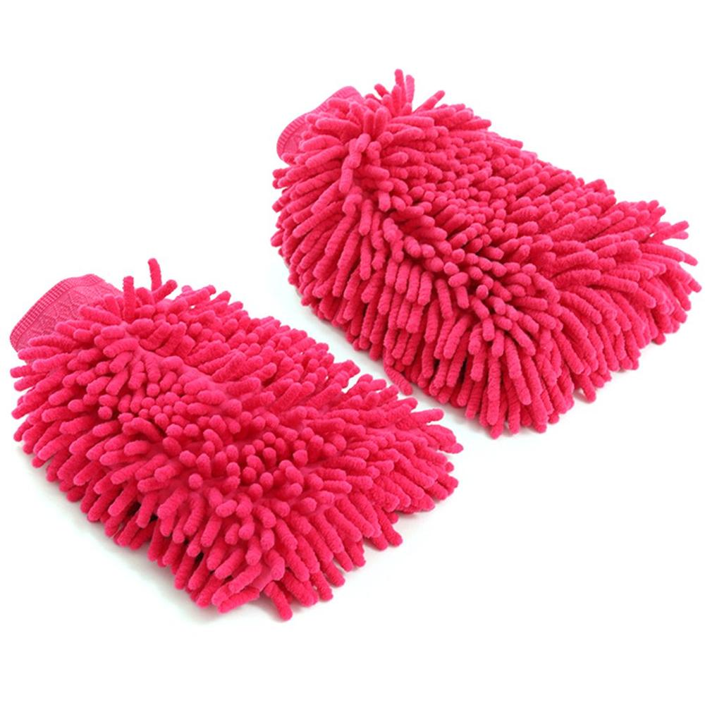 Bas prix Double face Chenille lavage de voiture laine gants de nettoyage de voiture gants de lavage de voiture outils de lavage de voiture fournitures de voiture: sky pink