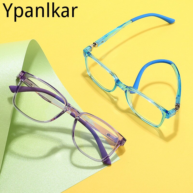 Gafas de luz azul con bloqueo para niños y niñas, lentes transparentes TR90 con marco de silicona suave, UV400,