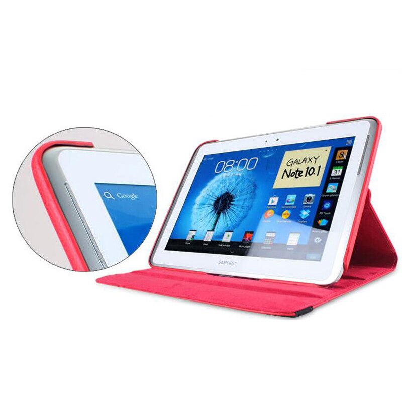 360 draaibare beugels, flipstandaard, leren hoes voor samsung galaxy note 10.1 gt-n8000 n8000 n8010 n8020 tablethoes + pen