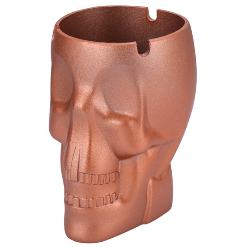 Asbak Vlamvertragende Asbak Aluminiumlegering Schedel Desktop Asbak Grappige Asbak Thuis Asbak: rose gold