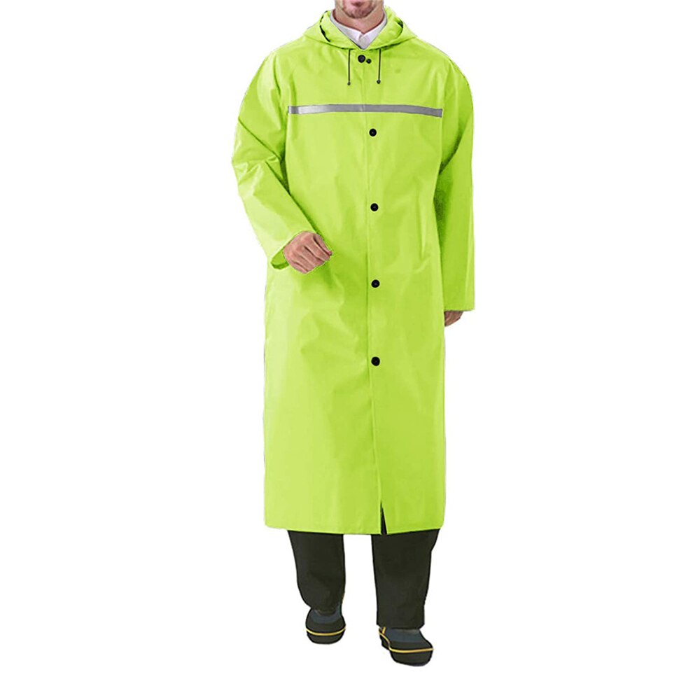 TACVASEN Waterproof Rain Jackets Men's Outdoor Raincoats Water Resistance Raincoat Hiking Camping Working Rainwear Hooded Jacket: Green / CN 3XL (US XL)