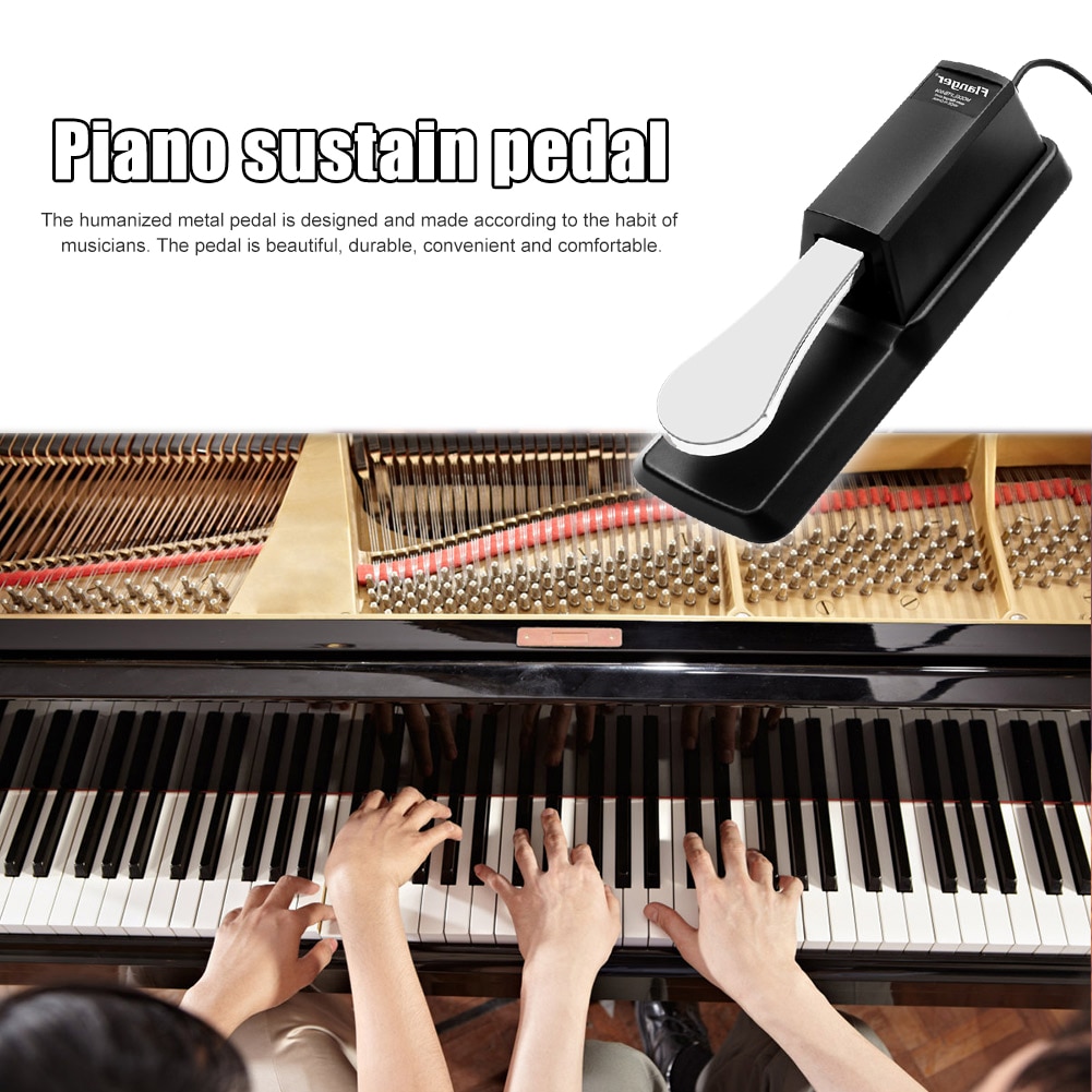 Flanger FTB-004 Piano Keyboard Sustain Damper Pedal Electric Piano Synthesizer Lightweight Portable Music Element
