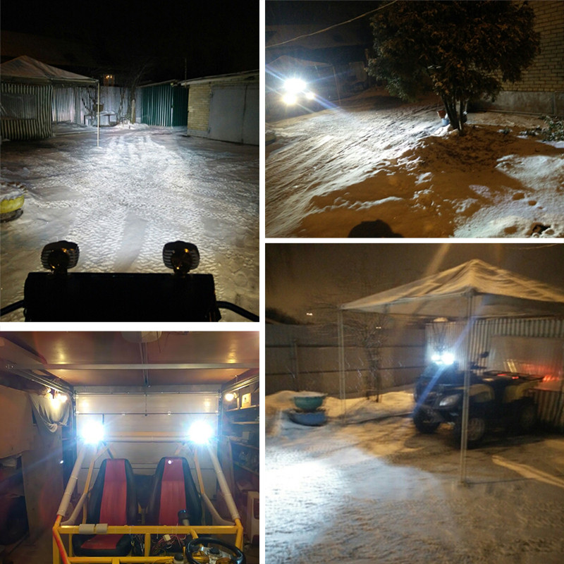 Apmatauto 1x LED Car External Headlight 18W 15W 10W 6W White High/Low Motorcycle DRL Headlamp Spotlight Drive Fog Spot Lights