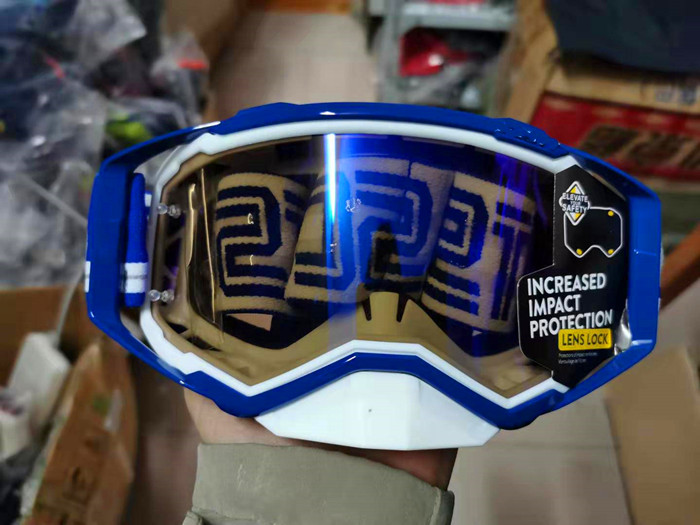 prospekt motocross briller terrengsykkel briller mx atv mtb goggle skitt sykkel av vei moto goggle motorsykkel hjelm glass: Blå